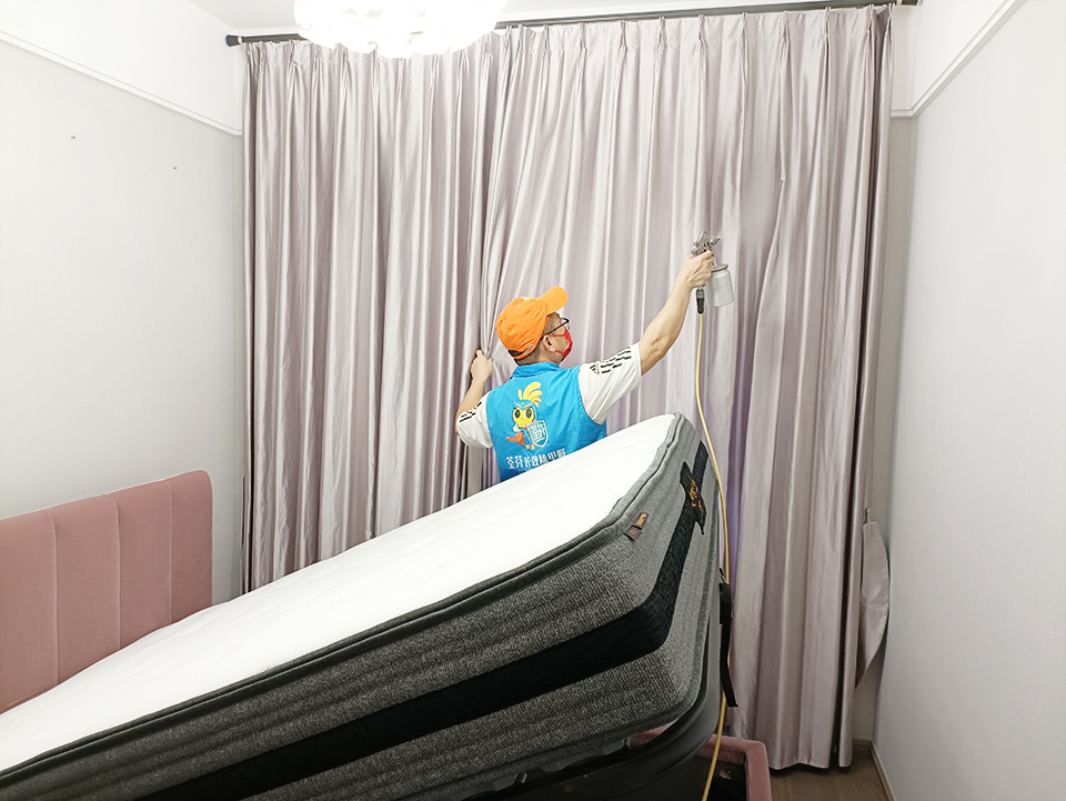 臥室窗簾噴槍施工治理甲醛 臥室窗簾噴槍施工治理甲醛