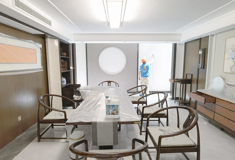 會客廳全方位噴涂治理甲醛 會客廳全方位噴涂治理甲醛